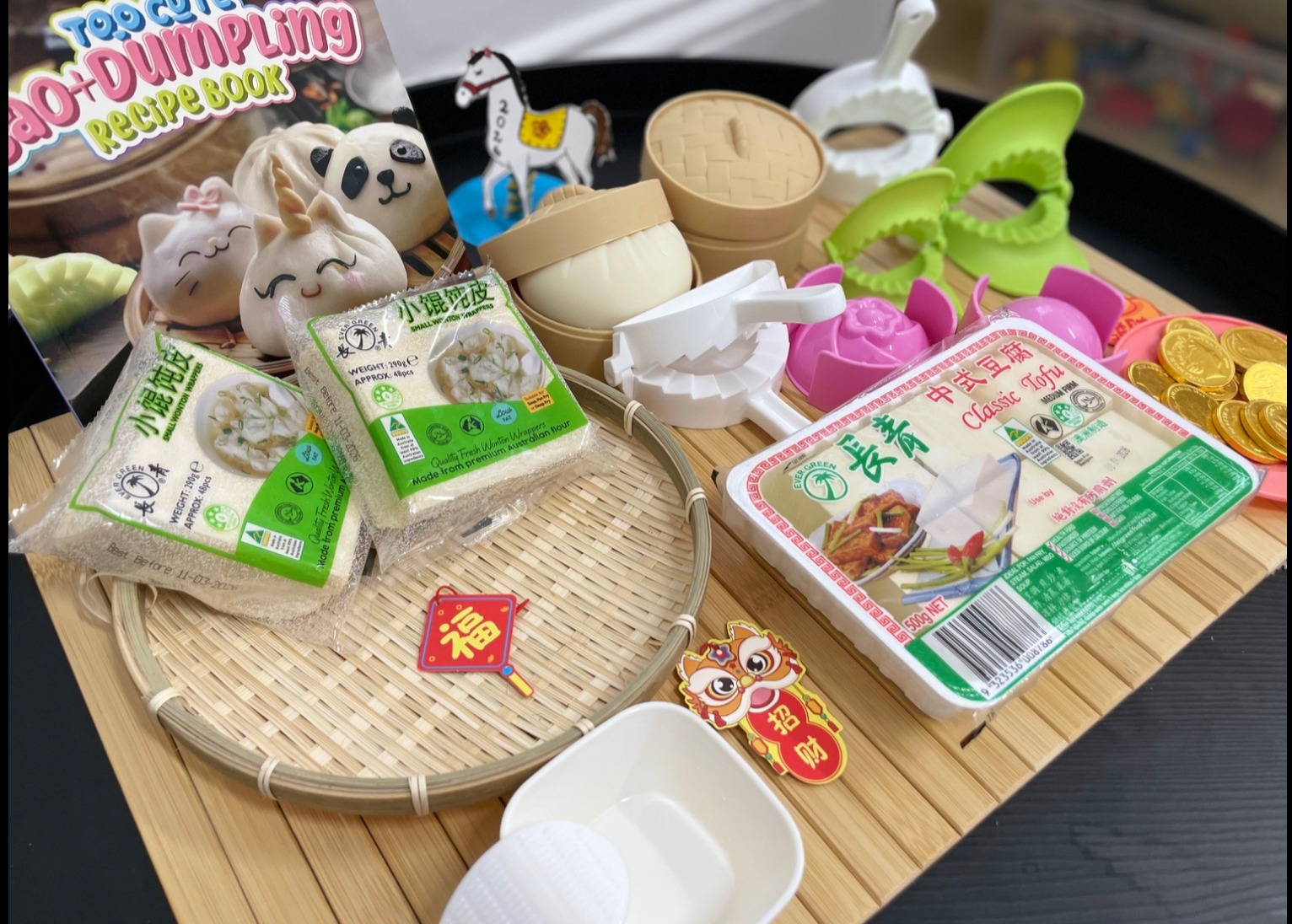 Dumpling and bao making experience with bamboo steamers and wrappers